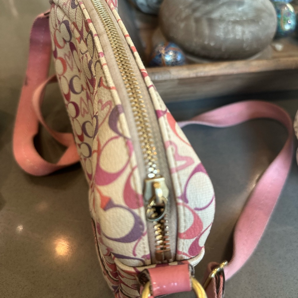 Coach Pink and Cream Crossbody Bag - Picture 4 of 4